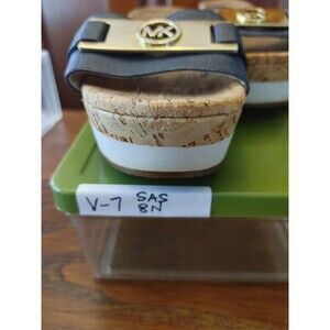 Michael Kors Platform Sandals Shoes Women’s 8.5 Navy/Gold